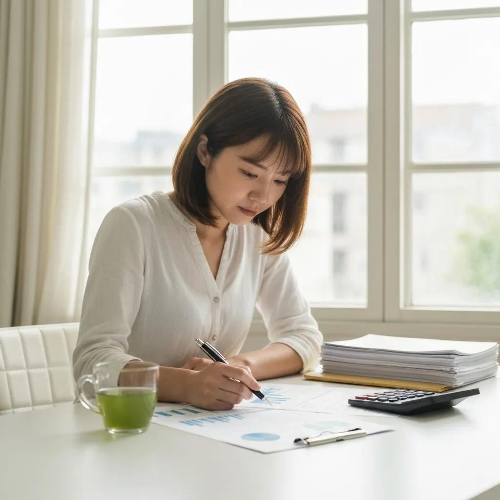 Person analyzing financial documents to avoid financial management mistakes